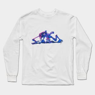 Vaperwave Robot Long Sleeve T-Shirt